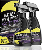 Matte & Vinyl Wrap Protection Spray, Vinyl Cleaner Protectant Spray, Matte Finish Detailer and Spray Sealant for Boats, Cars, Trucks & SUVs (2PCS)