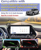 PZK Car Phone Holder for Toyota Highlander Hybrid Lmited/Platinum 2020 2021 2022-2024 2025 Accessories Only for 12.3-inch Screen Compatible with Magsafe Car Phone Mount (Not Fit 8-Inch L/LE/XLE)