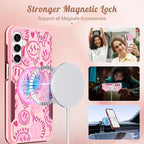 for Samsung Galaxy A14 5G Phone Case - Compatible with MagSafe Women Girls Cute Magnetic Protective Cover Girly Unique Fashion Heavy Duty Shockproof Design for Samsung Galaxy A14 5G Cases