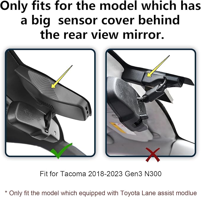 Mangoal Front 4K & Rear 1080P Dash Cam Custom fit for Toyota Tacoma 2018 2019 2020 2021 2022 2023(Model A), Limited TRD Sport Off-Road Pro SR5 SR, Integrated OEM Look,App&WiFi,128GB Card