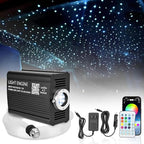Twinkle Starlight Headliner Kit, 500pcs 0.03in/9.8ft, 16W LED Star Ceiling Fiber Optic Light Kit, APP/Remote Control Star Effect, for Truck SUV Home Ceiling Party Theater