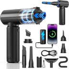 Car Vacuum Portable Cordless,3 in 1 Power Bank & Air Duster & Vacuum-20000Pa,120W High Power Handheld Vacuum Cordless with Led Light,Nozzles for Car,Home,Office,Pet Hair