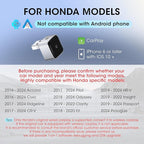 Wireless Carplay Adapter for iPhone, Convert Wired to Apple Carplay Wireless Adapter, Mini Size, Plug and Play, Connection Stable No Delay Car Play for Honda Special Models