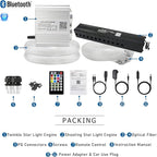 AKEPO Upgraded 16W Dual Head+Twinkle+Shooting Star Fiber Optic Lights Kit, Car Home Use RGBW Star Ceiling Sky Light APP Meteor Music Activated Light Engine+ 920pcs of Mixed Diameter Fibers 9.8ft/3m