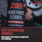 Doc’s Brake Parts Cleaner, Non-Chlorinated – Fast-Drying Brake Cleaner | Removes Brake Dust, Grease, Oil & Brake Fluid | Residue-Free Formula – 1-Pack (14 oz)