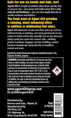 Agent 420 Odor Eliminator Aerosol Spray, Sandalwood Vanilla, 3.5 oz — Tea Tree Oil Breaks Down Smoke at the Molecular Level
