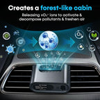 Compact Car Air Purifier for Odor - Easy Install Filter Free Odor Eliminator for Smoke/Pet Odors/VOCs - Silent Operation Universal Vent Clip for Car by Yakry