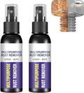 Multipurpose Rust Remover Spray, Rust Stain Powder Eraser for Cast Iron, Treatment for Metal, Iron Remover Car Detailing, Car Maintenance Cleaning Dissolver (2)
