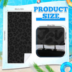 Hahafelt 1 Pack Car Seat Towel Covers with Storage Bag, 63 x 32 Inch Universal Non Slip Waterproof Sweat Protector for Car Truck, Gym Swimming Running, Machine Washable (Black Leopard Print)