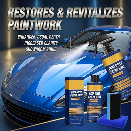 Car Protection Spray, Nano Quick Coat Restore, 120ml Car Coating Quick Effect Coating Agent for Car, Spray for Shine & Protection (3)