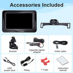 Backup Camera Ease Install for Car - USB Plug and Play, HD 1080P Rear View Camera Kit, Waterproof, Night Vision for Cars, Truck, SUV, Van, Camper