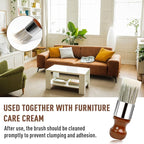 Horse Hair Brush for Leather and Furniture Salve - Durable Wax Brushing Tool with Comfortable Handle for Home Leather Cleaning