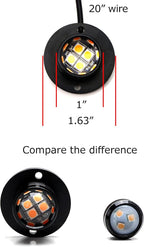 iJDMTOY 3pc Set Pre-Runner Style 12-SMD Amber Yellow LED Grille Clearance Light Kit Compatible with Jeep Wrangler JL or Gladiator JT