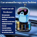 Robot Intelligent Aromatherapy Machine, Smart Cute Robot Car Air Freshener, Fine Spray/Fillable/Four-Gear Adjustment/Vibration Sensing/On-Off/Large Capacity Long-Lasting Fragrance/V1 (Blue, Ocean)