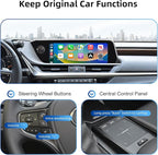 Decoder Adapter Retrofit Kit Compatible with Lexus of 2018-2021 ES/UX/NX/IS/ES300H, 2021-2023 GX460, 2009 RC300, Support Wireless CarPlay Android Auto/Voice Control/Mirror Link/Camera/USB Drive
