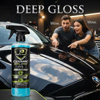 Premium Ceramic Detail Spray 16 fl oz, SiO2 Quick Detailer for Cars, Waterless Wash & Gloss Booster, Hydrophobic Water Beading, Streak-Minimized Wipe-Off, for Paint, Glass, Chrome & Trim