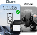 Car Phone Holder for 2025 2026 Toyota Sienna Accessories Apply to 8/12.3 Inch Screen Fixed Clip Magnetic Cell Phone Mount Hands-Free 360 Degree Rotation with Dashboard Storage Tray