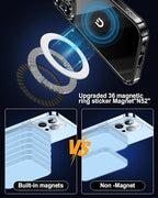 Magnetic Adapter Rings 2PCS Compatible for Magsafe,for Kindle Pop Socket Magnetic,for Magsafe Accessories & Wireless Charging for iPhone 17/Air/16/15/14/13 Mini Plus Pro Max/Pixel 8/ S24 Ultra/ S23