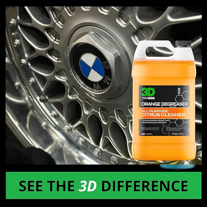 3D Orange Degreaser + Pink Car Soap – Complete Car Wash & Degreasing Kit with Citrus Cleaner & pH-Balanced Soap