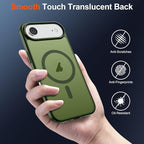 SUPFINE Magnetic for iPhone Air Case (Compatible with MagSafe)(Military Grade Drop Protection) Slim Translucent Matte Shockproof with Anti-Fingerprint Phone Cover for 17 Air,Cangling Green