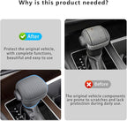 Gear Shift Knob Cover for Toyota Sienna 2021-2026 Silicone Center Console Gear Shift Head Protection Compatible with LE/XLE/XSE/Woodland Edition/Limited/Platinum(Gray)