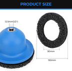 Professional Wheel Hub Grinder Resurfacing Cleaning Kit, Wheel Hub Grinder Ball Head Car Cup Brush Cleaning Set, 1500rpm, 90mm ID 150mm OD for RV Truck Tire Change, Hub & Rim Removal Tool