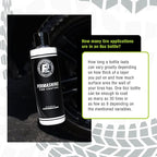 ExoForma PermaShine Tire Coating & Dressing - Extreme High Shine & Durability - Long-Lasting Acrylic Anti-Stick No-Sling Protection - Won’t Wash Off - Dries Fast to the Touch - 8 fl oz