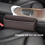 Car Seat Gap Filler 2 Pack Car Gap Filler Seat Organizer Front Seat Leather Car Accessories, Car Essentials for SUV Truck, Adjustable Seat Gap Filler Organizer (Brown，1 Pack)