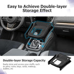 Center Console Organizer Side Pockets Fit for 2025 2026 Subaru Forester Accessories Gear Shift Cover Organizer Seat Gap Storage Box Wireless Charging Silicone Protective Pad (Not for Base & Wildness)