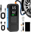 Y34 Tire Inflator Portable Air Compressor,4X Faster Inflation,8000mAh Cordless/12V DC 150PSI Air Pump with Digital Pressure Gauge for Car,Motorcycle,Bike,Ball Easter Gifts for Him