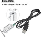 ACROPIX 3mm 0.12" 2W LED Aluminum Light Source Illuminator Decoration USB LED Light for Car DIY Green - Pack of 1