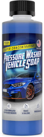 Mission Automotive Car Wash Soap Concentrate - 8 Fl Oz 12-Gallon Yield - Biodegradable Formula & Pressure Washer Solution - Pressure Washer Detergent - Soft Wash & Boat Soap