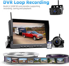 eRapta 4 Wireless Backup Camera System with HD 2K 10-Inch Loop Recording Monitor, Quad Channels Full-Field Cameras IR Night Vision for Trailer/RV/Truck/Camper/Bus-AW104SL