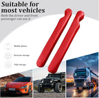 2PCS Car Seat Gap Filler, Microfiber Leather Vehicle Seat Crevice Plug Blocker to Stop Things from Dropping, No-Drop Automotive Gap Guard Stopper, Universal for Vehicles (Red)