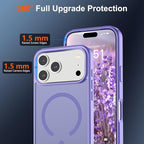 SUPFINE Magnetic for iPhone 17 Pro Max Case (Compatible with MagSafe)(Military Grade Drop Protection) Translucent Matte Shockproof with Anti-Fingerprint Phone Cover 2025,Purple