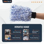 Premium Microfiber Car Wash Mitts – Ultra-Soft, Lint-Free & Scratch-Free Chenille Gloves for Maximum Suds, Streak-Free Shine & Effective Hand Washing (2 Pack)