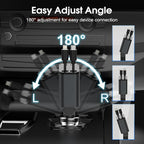 Retractable 70W 4 in 1 Car Charger with Retractable Cord, Fast Car Phone Charger Adapter Compatible with iPhone 16/15/14/13/12/11, Pixel, Samsung, USB C, Type C, Black (2024)