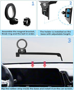 Car Phone Holder for Kia Sportage 2023 2024 2025 Accessories Apply to 12.3 Inch Touch Screen Fixed Clip Magnetic Cell Phone Mount Hands-Free 360 Degree Rotation