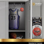 Basketball Car Air Freshener by HookUp - 25 Pack - Black Gold Scent (Extra Strong) | Unique Basketball Gift for Players, Coach, Fans | Hanging Car Accessory with Long Lasting Fresheners Smell