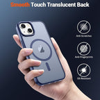 SUPFINE Magnetic for iPhone 15 Plus Case & iPhone 14 Plus Case(Compatible with MagSafe)(Military Grade Drop Protection) Slim Translucent with Anti-Fingerprint Phone Case,Lavender Gray