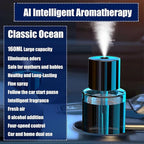 Intelligent Aromatherapy Machine,Car Air Freshener,Car Diffuser Refill,Fine Spray/Fillable/Four-Gear Adjustment/Vibration Sensing/On-Off/160ML Large Capacity Long-Lasting Fragrance(Ocean Fragrance)