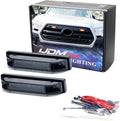 iJDMTOY Smoked Lens Amber LED Grille Lights Kit Compatible With 2012-up Toyota Tacoma, Center Set 2-Piece Marker Lamps w/Wiring & Hardware