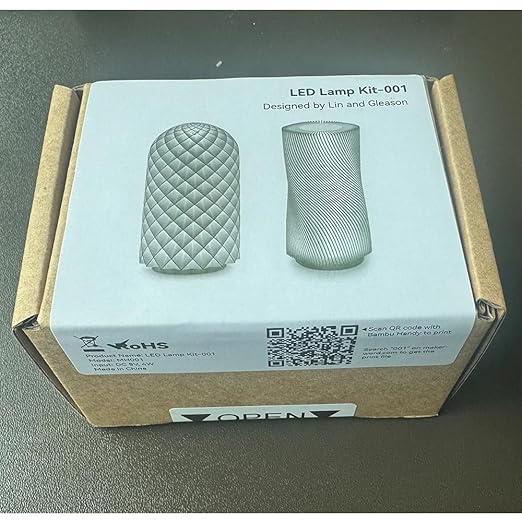 6PCS LED Lamp Kit 001 for Bambu Lab H2S/P2S/P1P/A1 Makerworld 3D Prints | 5V USB Powered, 3000K Warm White, Power-Off Color Storage, Adjustable Brightness & Color, DIY Hardware Spare Parts