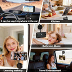 Car Phone Holder 2026 Upgraded, 360° Adjustable Magsafe Car Mount Holder[98 LBS Strongest Suction] Dashboard Windshield Vacuum Magnetic Phone Holder for Your Car fit iPhone & Android