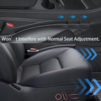 Seat Gap Filler for Tesla-Compatible Models – No More Lost Items, Custom Fit for Model Y & Model 3 (2020–2026), TPE Organizer with Storage, Easy Install, 2 Pack, Black