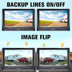 HD 1080P Wired RV Backup Camera System - with 170° Wide-Angle Lens, Night Vision, Waterproof IP69, Easy DIY Installation for RVs, Trucks, and Trailers by Rohent