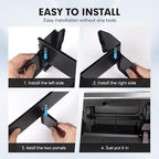 Autorder 2PCS Center Console Organizer for Toyota Tacoma 2024-2026/4Runner 2025-2026 Accessories Multi-Grid Glove Box Organizer for Tacoma/4Runner Armrest Storage Divider Insert Tray