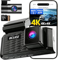 4K+4K Dual Dash Cam Front and Rear, 5.8GHz WiFi Dash Camera for Cars with 3.39" IPS Touchscreen, 170° Wide Angle, G-Sensor, 24H Parking Mode, Free 64GB Card Included (GS200)