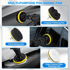 THINKWORK Car Detailing Kit, Car Detailing Brush Set, Car Cleaning Drill Brush Kit with Extension Pole, Professional Auto Detailing Supplies for Automobile Interior Exterior Wheels