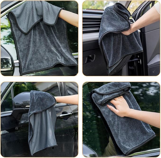 Milisten Car Wash Towel 60x160cm Microfiber Car Drying Cloth Extra Thick Absorbent for Detailing and Polishing